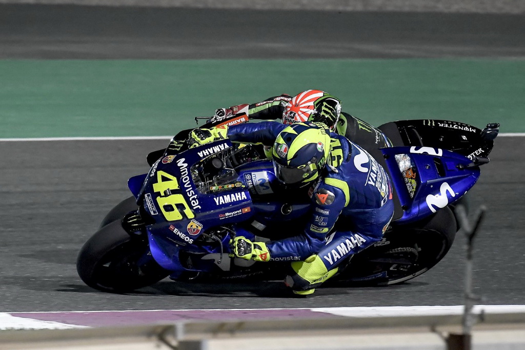 เดอะด๊อกเตอร์ VR46 ไล่บู๊สุดมันส์บิดยามาฮ่า M1 ยืนโพเดี้ยมโมโตจีพี 2018 สนามแรก