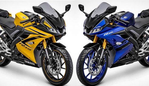 Yamaha YZF-R15 2018 ที่มาพร้อมกับโช้คหัวกลับสีทอง