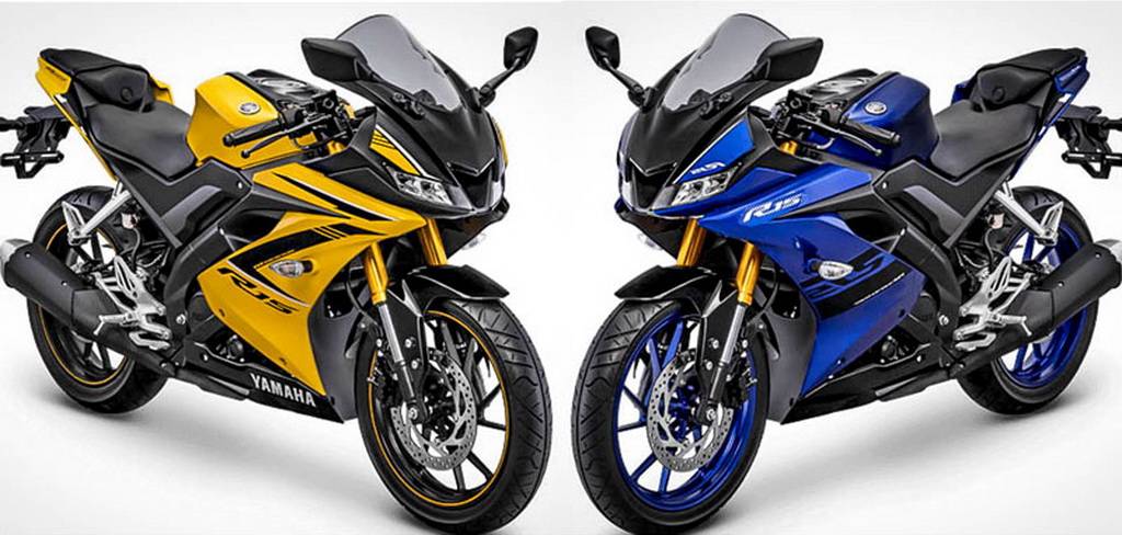 Yamaha YZF-R15 2018 ที่มาพร้อมกับโช้คหัวกลับสีทอง