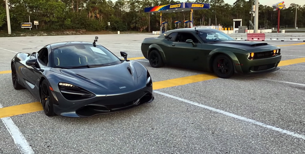 Dodge Demon 840 แรงม้า Vs McLaren 720S 710 แรงม้า