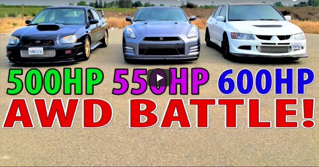 แดร็กเรซ รถยอดนิยมจากญี่ปุ่น GT-R ปะทะ EVO & STI