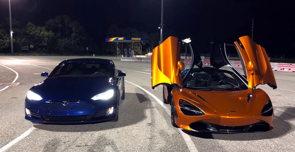 McLaren 720S ปะทะ Tesla Model S P100D