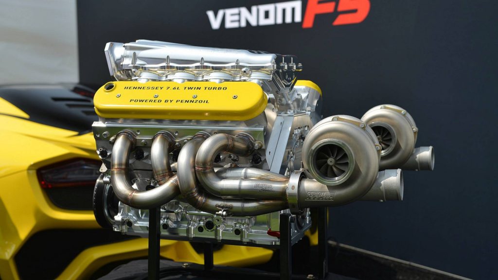 เครื่องยนต์ Venom F5 แบกพลังมามากกว่า 1,600 ม้า แซง Bugatti Chiron, Koenigsegg Regera ได้สบาย