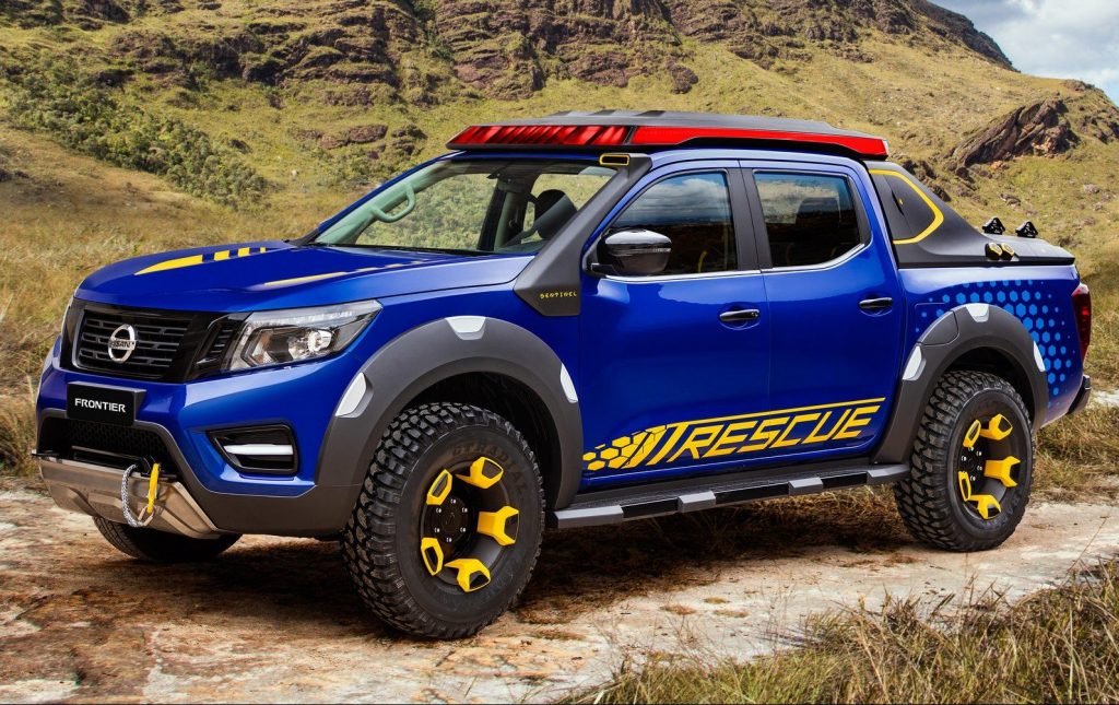 สีสันจัดจ้าน กินขาดกับ แนวคิด Nissan’s Frontier Sentinel กระบะสีสดใส มาพร้อมกับ ลานจอดโดรน