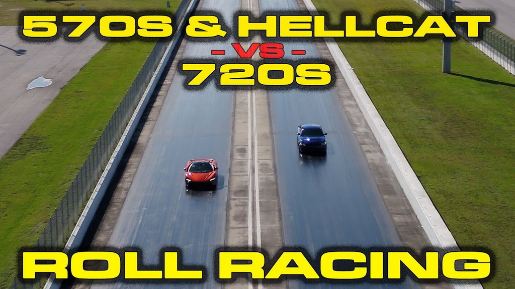 McLaren 720S พลัง 710 แรงม้า ปะทะ Dodge Charger Hellcat 850 แรงม้า