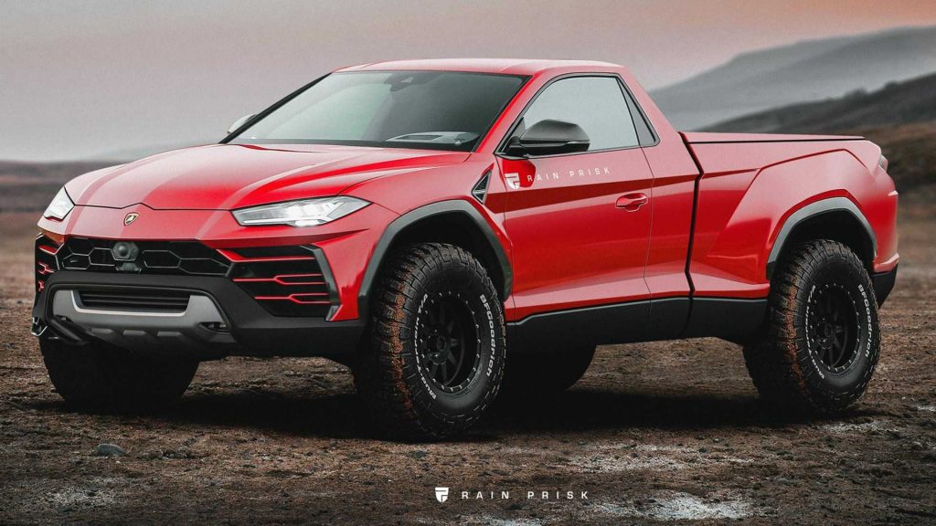 ไม่คิดว่าหน้าโหดๆ ของ Lamborghini Urus จะเข้ากับรูปลักษณ์ของรถปิกอัพขนาดนี้