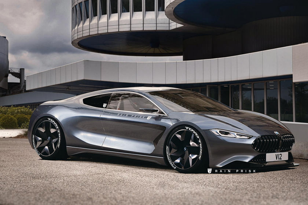 ภาพ BMW 8 Series ที่ออกแบบให้มันเป็นคู่แข่งกับ Ferrari มีเครื่องยนต์วางกลาง