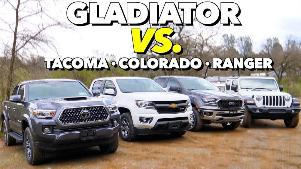 เปรียบเทียบกระบะสุดฮาร์ดคอ 4 คัน ดูว่าใครจะเหนือกว่ากัน ระหว่าง Gladiator, Tacoma, Ranger และ Colorado