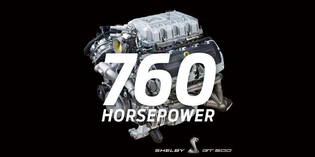 โฉมหน้าเครื่องยนต์ Mustang Shelby GT500 ทรงพลังสุดบนรถขับถนนของฟอร์ด