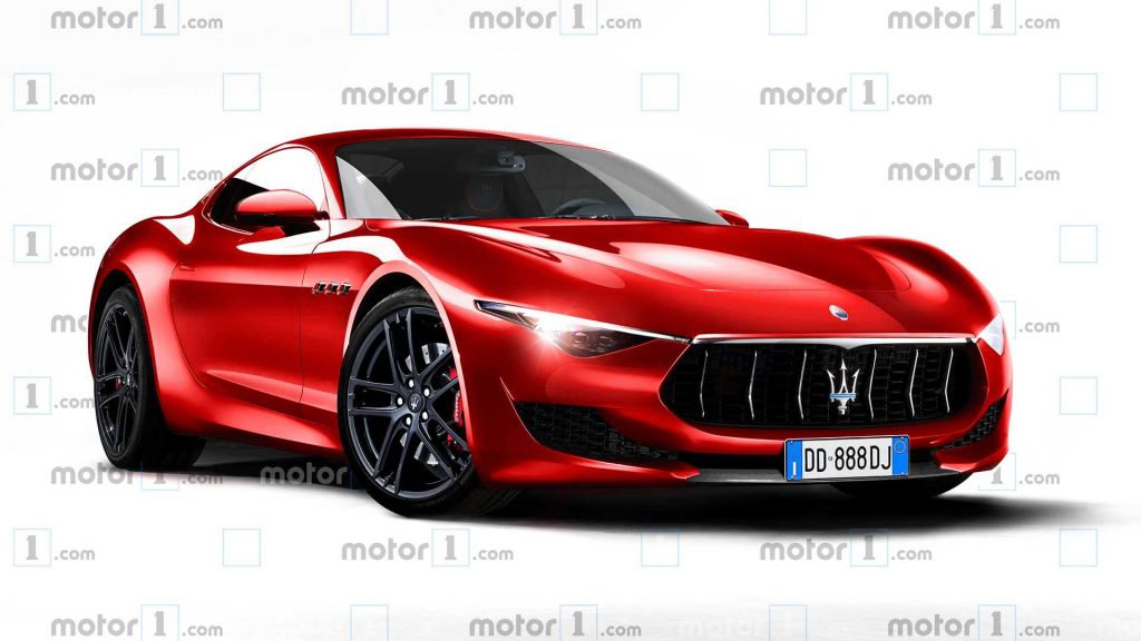 เรนเดอร์ Maserati Alfieri ที่กำลังคาดเดาถึงแนวคิดซุปเปอร์คาร์ที่จะเปิดตัวปี 2020