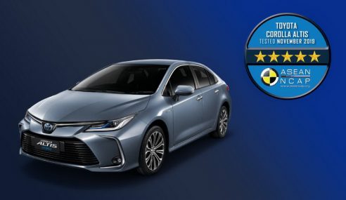 “Toyota Corolla Altis” ผ่านการรับรองมาตรฐานความปลอดภัยระดับ 5 ดาว จาก ASEAN NCAP