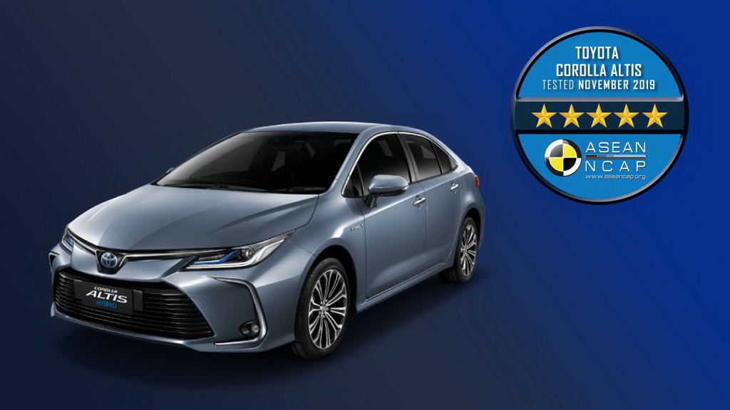 “Toyota Corolla Altis” ผ่านการรับรองมาตรฐานความปลอดภัยระดับ 5 ดาว จาก ASEAN NCAP