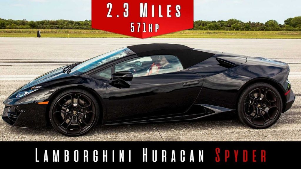 Huracán Spyder โชว์พลัง Top Speed บนรันเวย์ที่มีระยะทางยาวกว่า 2.3 ไมล์