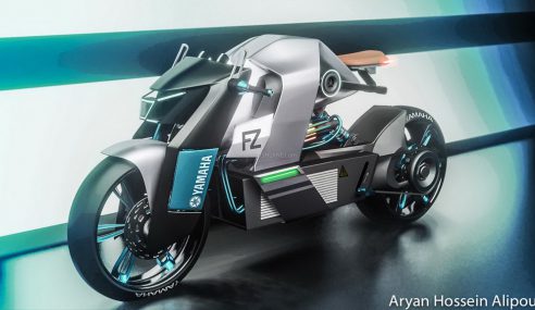 Yamaha FZ Electric เรนเดอร์คอนเซ็ปต์จักรยานยนต์ไฟฟ้า โดย Aryan Hossein Alipour