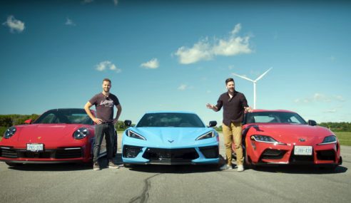 แดร็กเรซ Corvette C8 หรือ Porsche 911 Carrera S หรือ Toyota Supra 2021 ใครเจ๋งกว่ากัน?