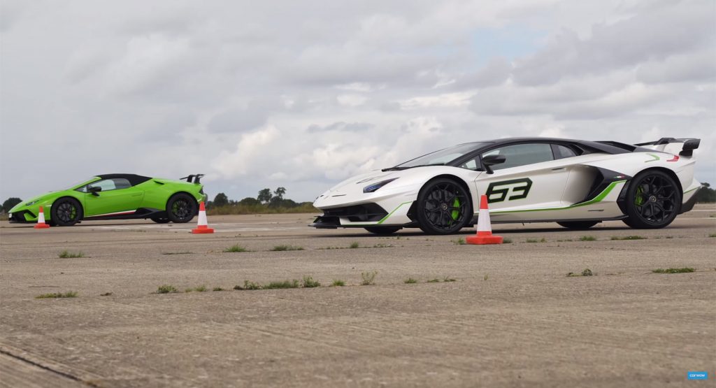 แมทช์กระขับมิตร 2 พี่น้องระหว่าง Aventador SVJ และ Huracan Performante