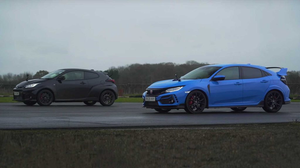GR Yaris และ Civic Type R มาประชันกันบนแดร็กเรซ โดยมีหน้าตาของค่ายเป็นเดิมพัน