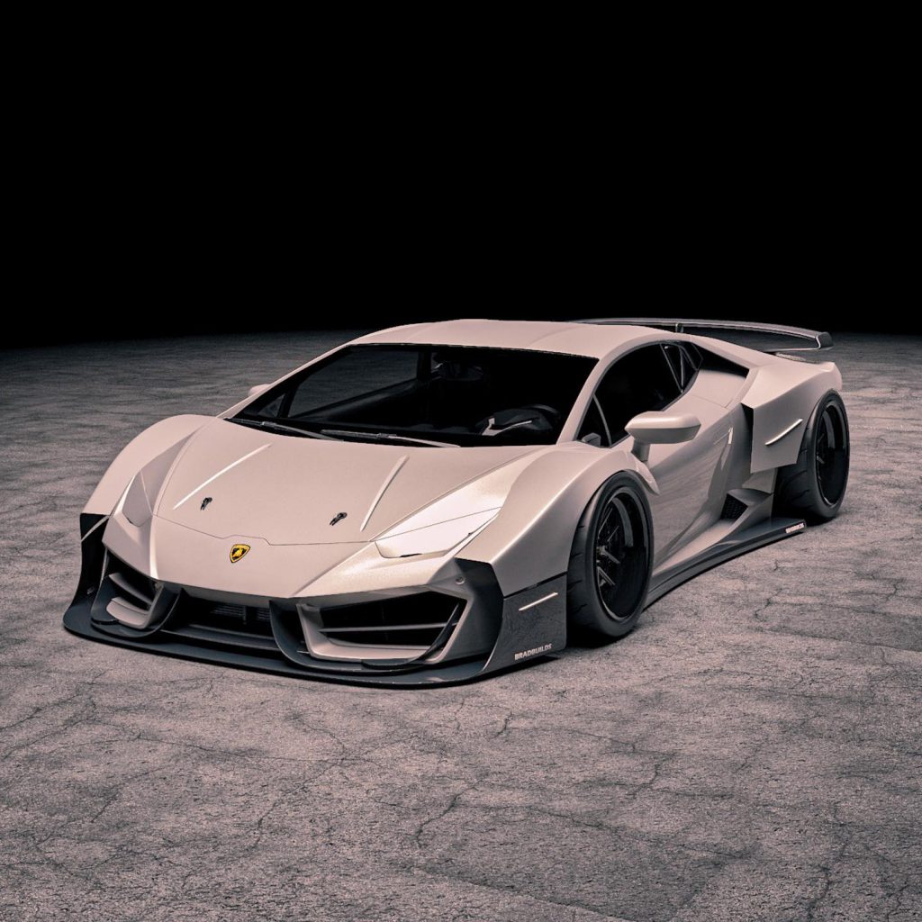 เรนเดอร์ Lamborghini Huracan ที่มีต้นแบบมาจากแนวคิด Terzo Millennio